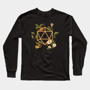 Cottagecore Druid D20 Dice Tabletop RPG Long Sleeve T-Shirt